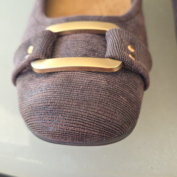 Trotters Sizzle Ballet Flats Brown Lady 9-SS  Flats / Gold Accents Toe Box Nwob - Picture 4 of 16